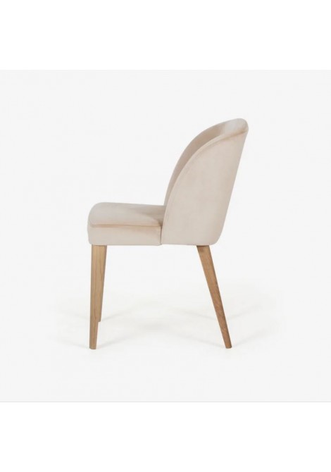 KR124 Καρέκλα ξύλινη υφασμάτινη.