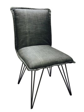 Καρέκλα ντυμένη μοντέρνα με μεταλλική βάση KR070