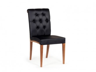 Καρέκλα καπιτονέ με ξύλινα πόδια KR107