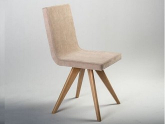 Καρέκλα υφασμάτινη με ξύλινη βάση KR108